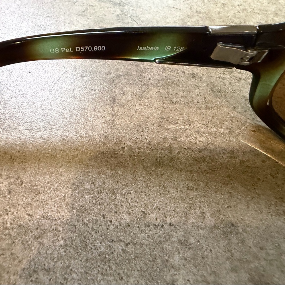 Costa Isabela Shiny Seagrass with Amber lenses Sunglasses with Case - Picture 7 of 8